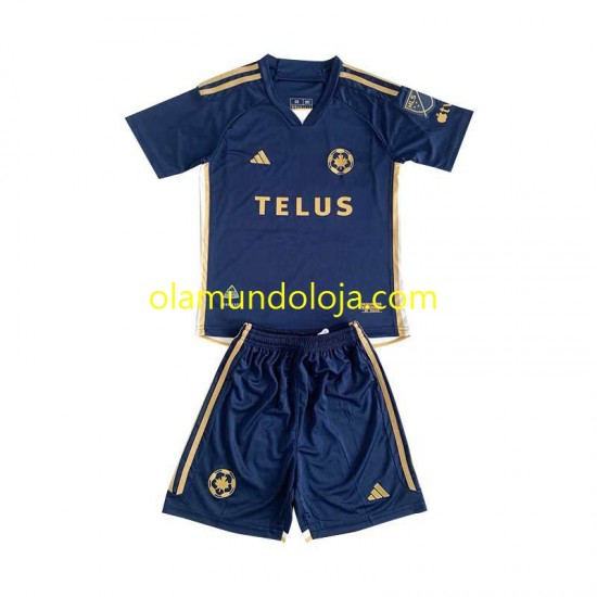 Camisola Vancouver Whitecaps Criança Equipamento Segundo 2024 Manga Curta